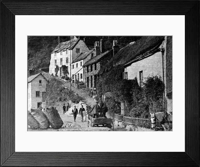Framed Print : Lynmouth, Devon - Victorian period Framed Print : Lynmouth, Devon - Victorian period