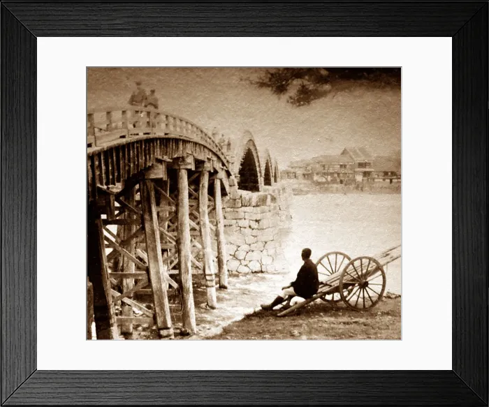 Framed Print : Iwakuni Bridge, Japan - pre 1900 Framed Print : Iwakuni Bridge, Japan - pre 1900