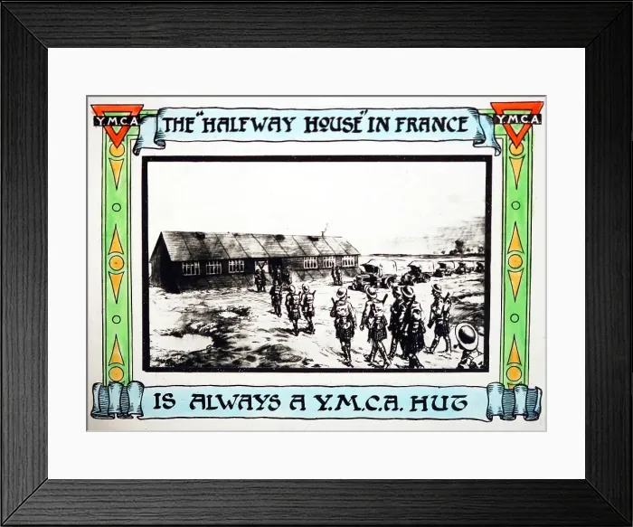Framed Print : YMCA Halfway house in France during WW1 Framed Print : YMCA Halfway house in France during WW1