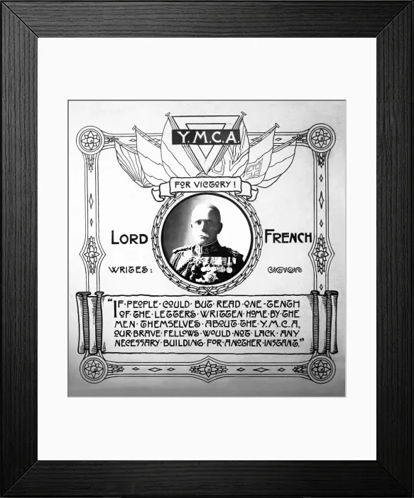 Framed Print : Lord French message about YMCA during WW1 Framed Print : Lord French message about YMCA during WW1
