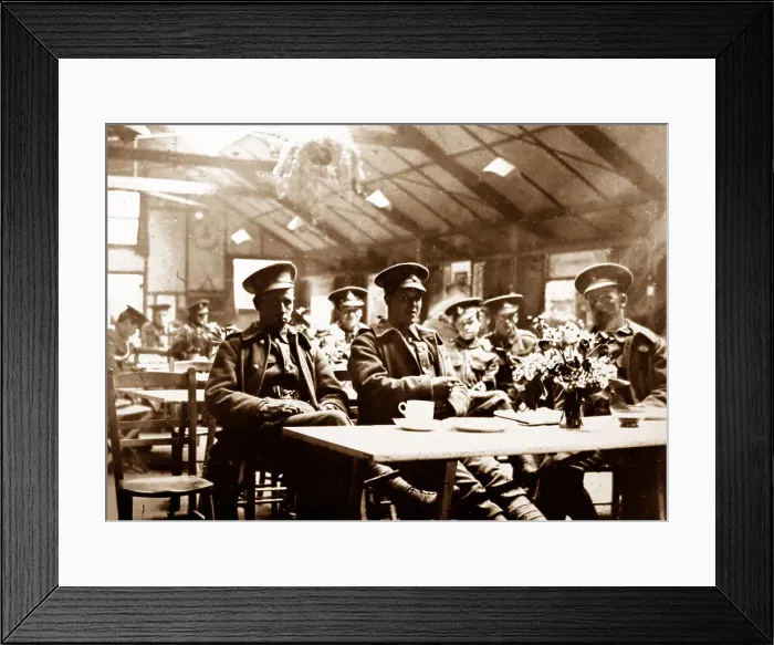 Framed Print : Soldiers in a YMCA hut during WW1 Framed Print : Soldiers in a YMCA hut during WW1