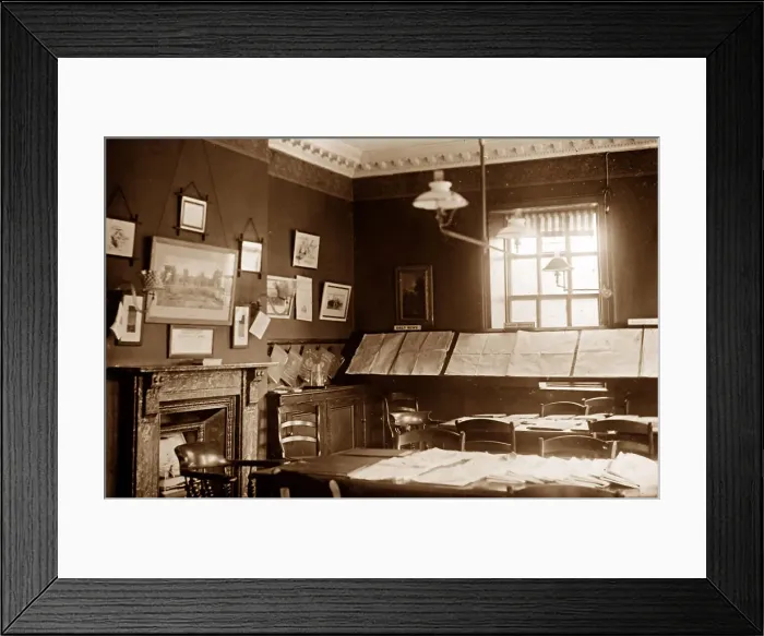 Framed Print : YMCA Reading Room, Wakefield during WW1 Framed Print : YMCA Reading Room, Wakefield during WW1