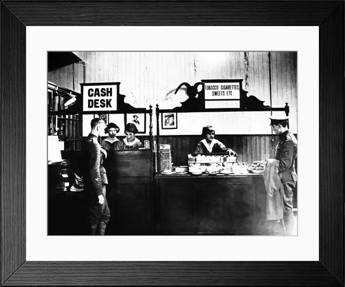 Framed Print : YMCA Shakespeare Hut Enquiry Office, London during WW1 Framed Print : YMCA Shakespeare Hut Enquiry Office, London during WW1