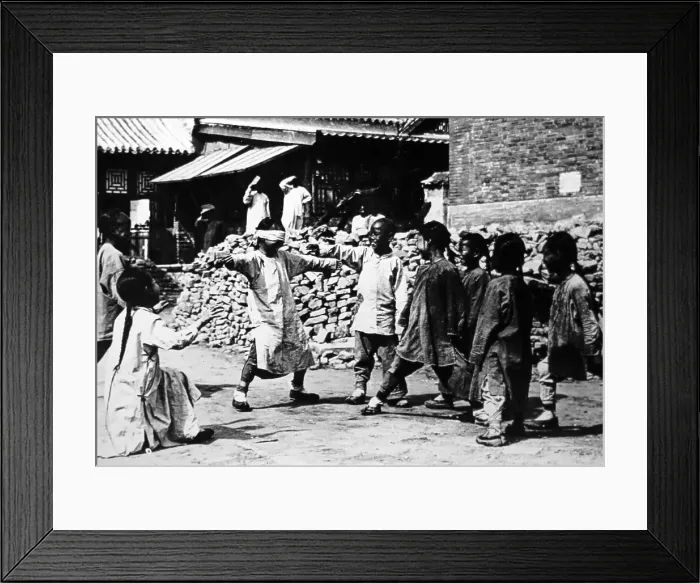Framed Print : Children playing in China in the early 1900s Framed Print : Children playing in China in the early 1900s