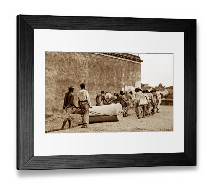 Framed Print : Road making, Nanking, China Framed Print : Road making, Nanking, China
