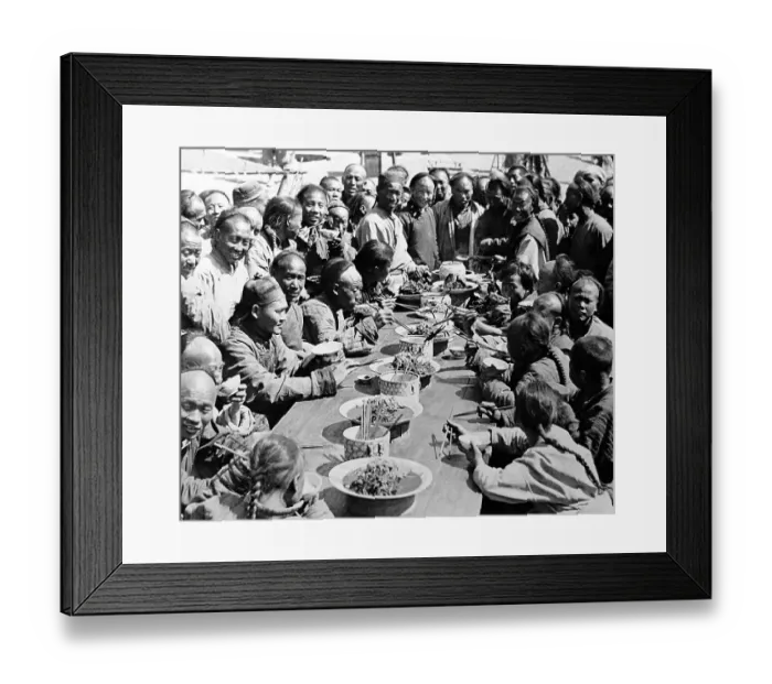 Framed Print : An outdoor restaurant in Peking, China in the early 1900s Framed Print : An outdoor restaurant in Peking, China in the early 1900s