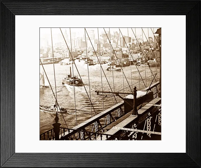 Framed Print : New York from Brooklyn Bridge, USA Framed Print : New York from Brooklyn Bridge, USA
