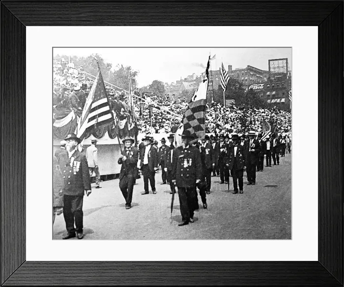 Framed Print : Parade of civil war veterans in Boston Massachusetts in 1917 Framed Print : Parade of civil war veterans in Boston Massachusetts in 1917
