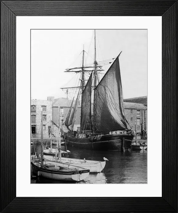 Framed Print : Sailing ship Snowflake from Runcorn in Mevagissey Framed Print : Sailing ship Snowflake from Runcorn in Mevagissey