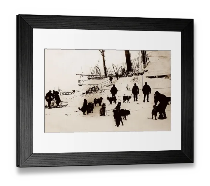 Framed Print : Whaling ship icebound in the Arctic Framed Print : Whaling ship icebound in the Arctic