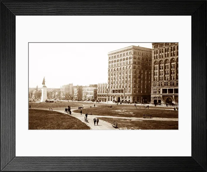 Framed Print : Chicago - hand coloured when published - early 1900s Framed Print : Chicago - hand coloured when published - early 1900s