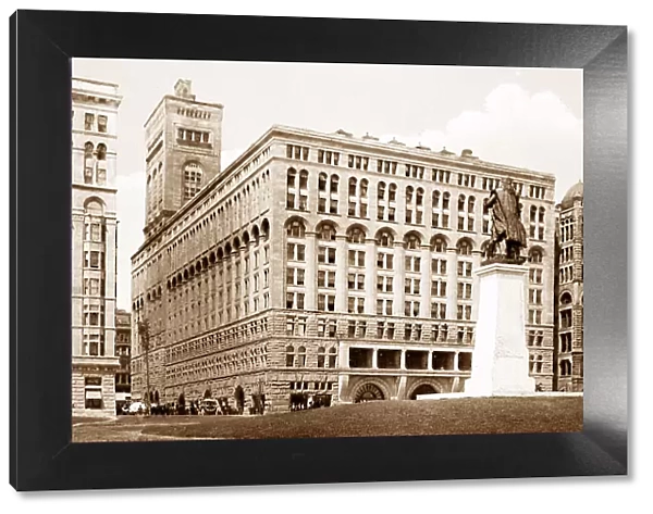 Auditorium Hotel Chicago - hand coloured when published