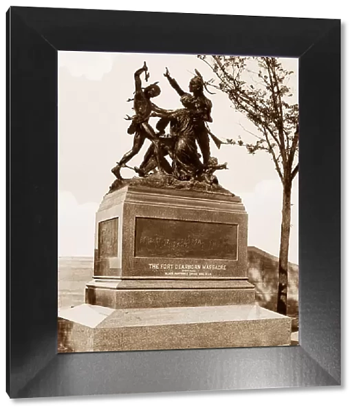Fort Dearborn Massacre Statue, Chicago, USA