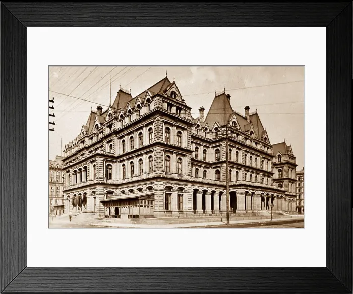Framed Print : Chicago Post Office - hand coloured when published Framed Print : Chicago Post Office - hand coloured when published