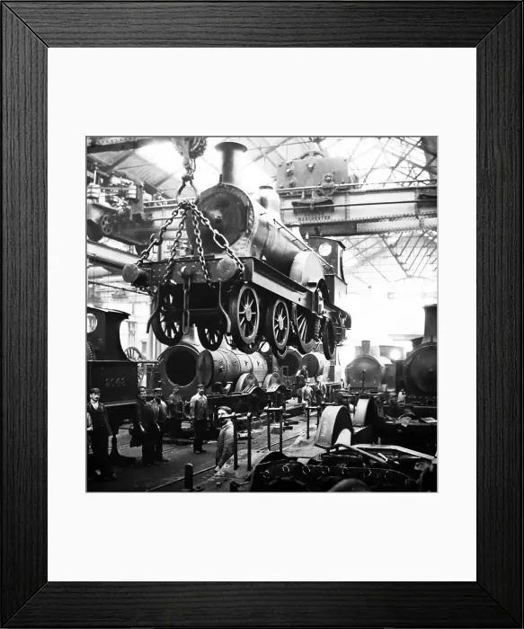 Framed Print : Locomotive Works - Victorian period Framed Print : Locomotive Works - Victorian period