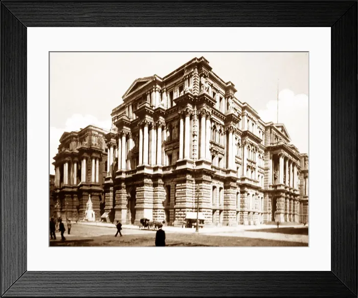 Framed Print : Chicago - hand coloured when published - early 1900s Framed Print : Chicago - hand coloured when published - early 1900s