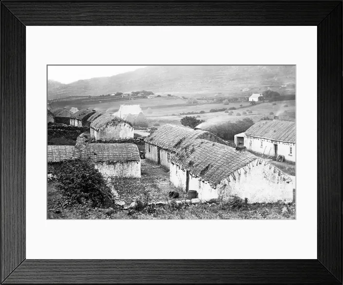 Framed Print : Teelin Village, Donegal, Ireland - Victorian period Framed Print : Teelin Village, Donegal, Ireland - Victorian period