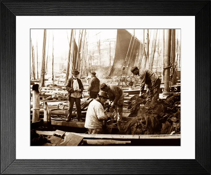 Framed Print : Fishermen, Newlyn Framed Print : Fishermen, Newlyn