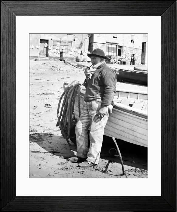 Framed Print : Fisherman in St Ives or Newlyn or Penzance Framed Print : Fisherman in St Ives or Newlyn or Penzance