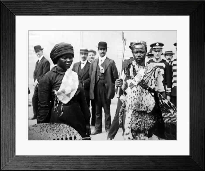 Framed Print : Zulus at the British Empire Exhibition in Wembley Framed Print : Zulus at the British Empire Exhibition in Wembley
