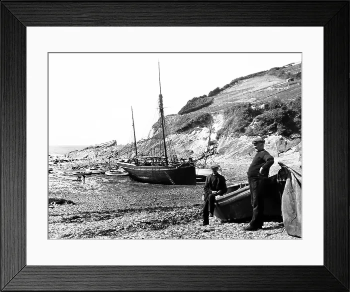 Framed Print : Combe Martin, Devon - Victorian period Framed Print : Combe Martin, Devon - Victorian period