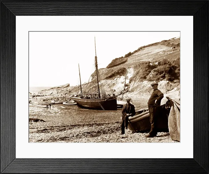 Framed Print : Combe Martin fishermen Framed Print : Combe Martin fishermen