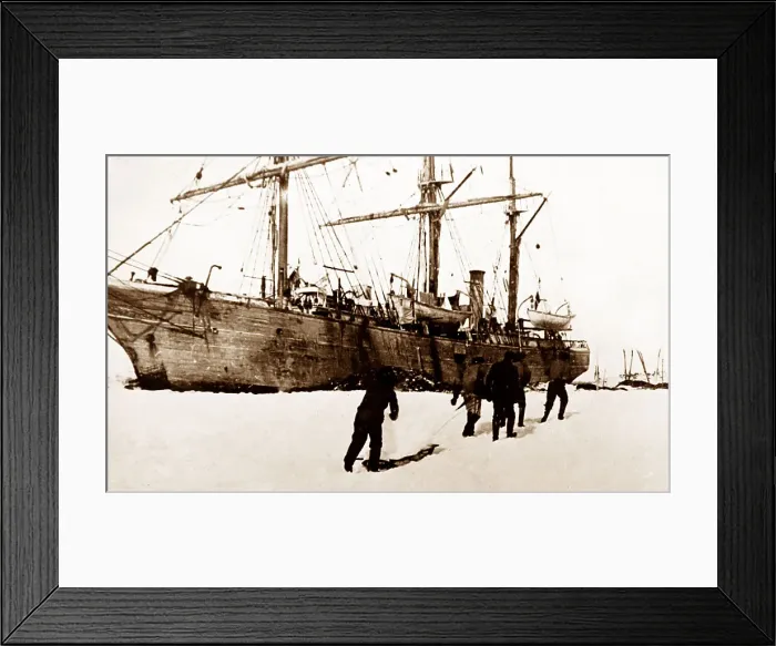 Framed Print : Belgian antarctic expedition 1897-8, fetching Framed Print : Belgian antarctic expedition 1897-8, fetching