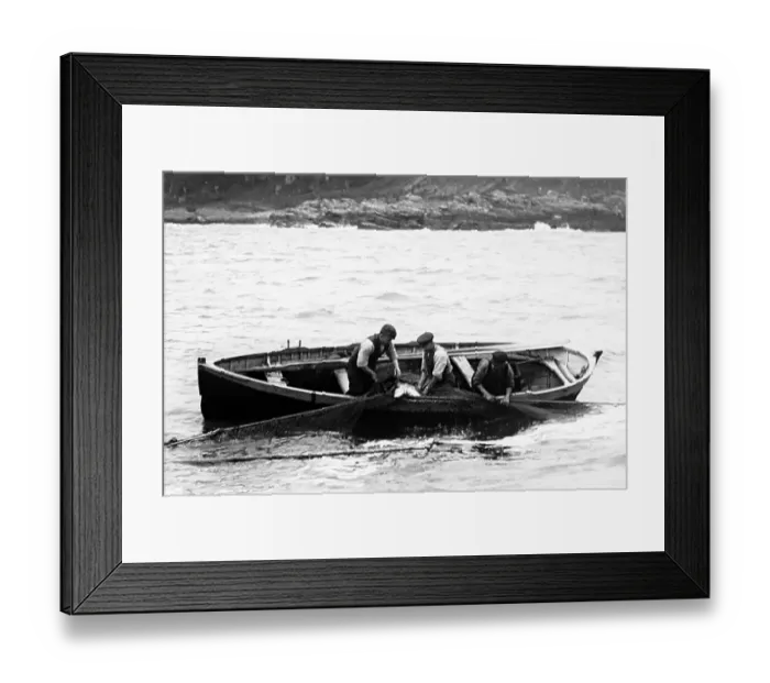 Framed Print : Salmon fishing near Oban, Scotland - Victorian period Framed Print : Salmon fishing near Oban, Scotland - Victorian period