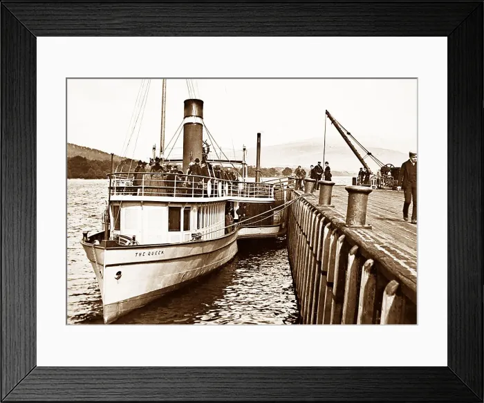 Framed Print : The Queen paddle steamer, Ballock Balloch pier Framed Print : The Queen paddle steamer, Ballock Balloch pier