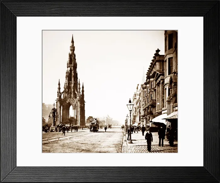 Framed Print : Princes Street, Edinburgh, Scotland - Victorian period Framed Print : Princes Street, Edinburgh, Scotland - Victorian period