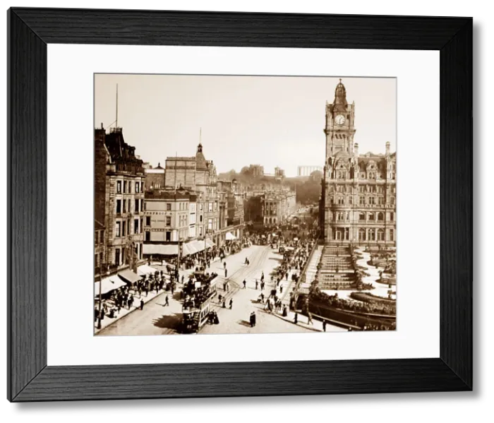 Framed Print : Princes Street, Edinburgh, Scotland - Victorian period Framed Print : Princes Street, Edinburgh, Scotland - Victorian period