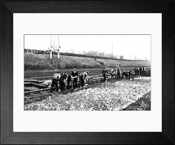Framed Print : Railway maintenance gang Framed Print : Railway maintenance gang