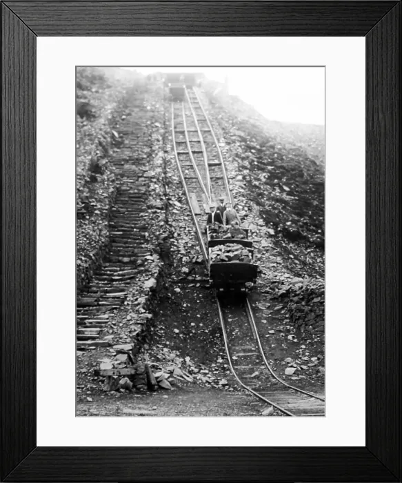 Framed Print : Stone quarry inclined plane railway Framed Print : Stone quarry inclined plane railway