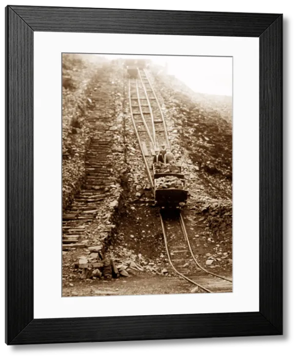 Framed Print : Stone quarry inclined plane railway Framed Print : Stone quarry inclined plane railway