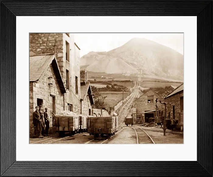 Framed Print : Stone quarry inclined plane railway Framed Print : Stone quarry inclined plane railway