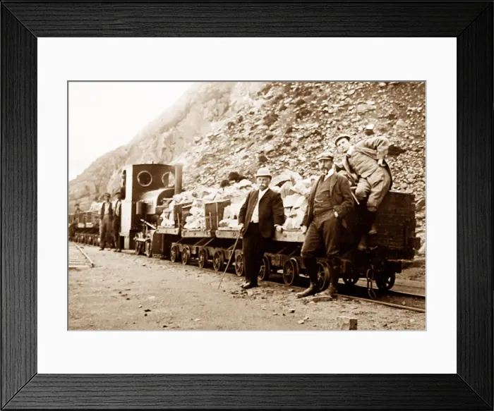 Framed Print : Stone quarry railway train Framed Print : Stone quarry railway train