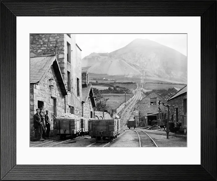 Framed Print : Stone quarry inclined plane railway Framed Print : Stone quarry inclined plane railway