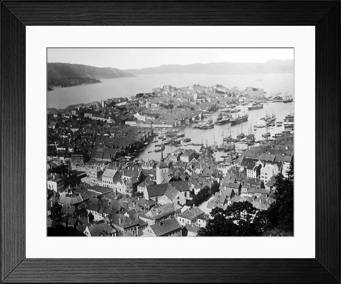 Framed Print : Bergen, Norway - earl 1900s Framed Print : Bergen, Norway - earl 1900s