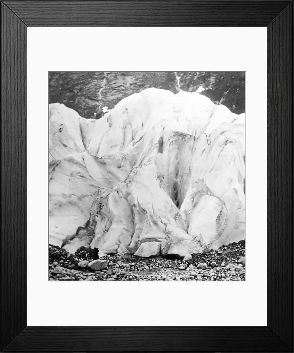 Framed Print : Boiums Glacier, Norway - early 1900s Framed Print : Boiums Glacier, Norway - early 1900s