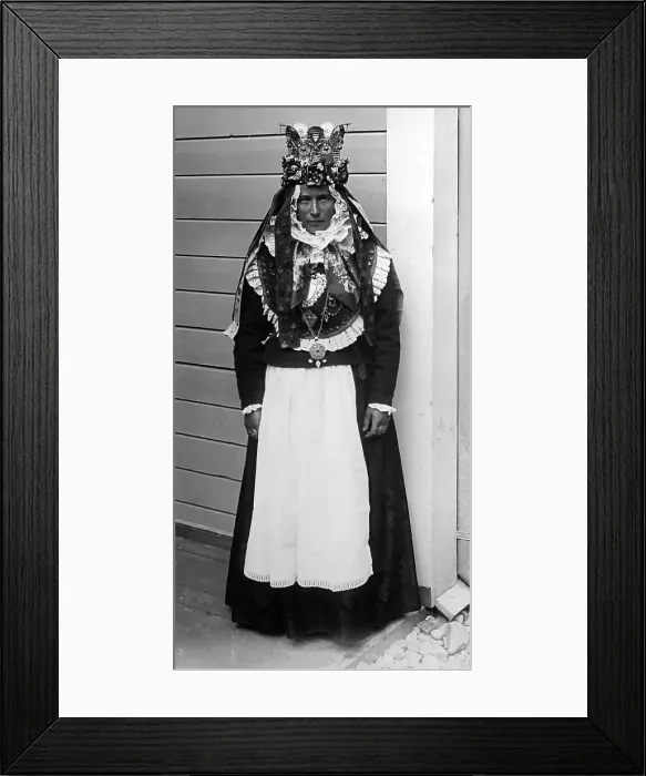 Framed Print : A Norwegian Bride - early 1900s Framed Print : A Norwegian Bride - early 1900s