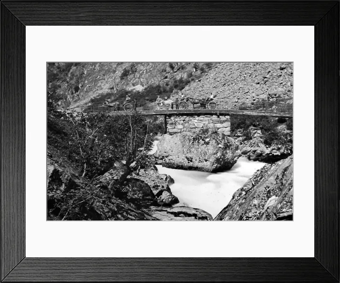 Framed Print : On the Naerodal-Elv, Noway - early 1900s Framed Print : On the Naerodal-Elv, Noway - early 1900s