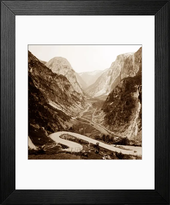 Framed Print : Naerodal zig zag road, Stalheim, Norway Framed Print : Naerodal zig zag road, Stalheim, Norway