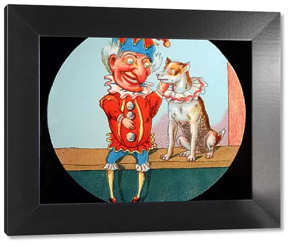 Punch and Toby the dog magic lantern slide