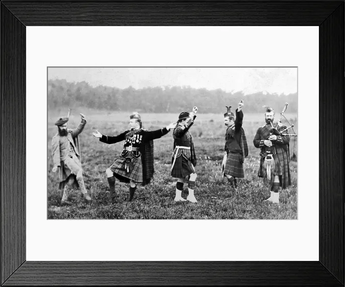 Framed Print : Highland dancing, Scotland - Victorian period Framed Print : Highland dancing, Scotland - Victorian period