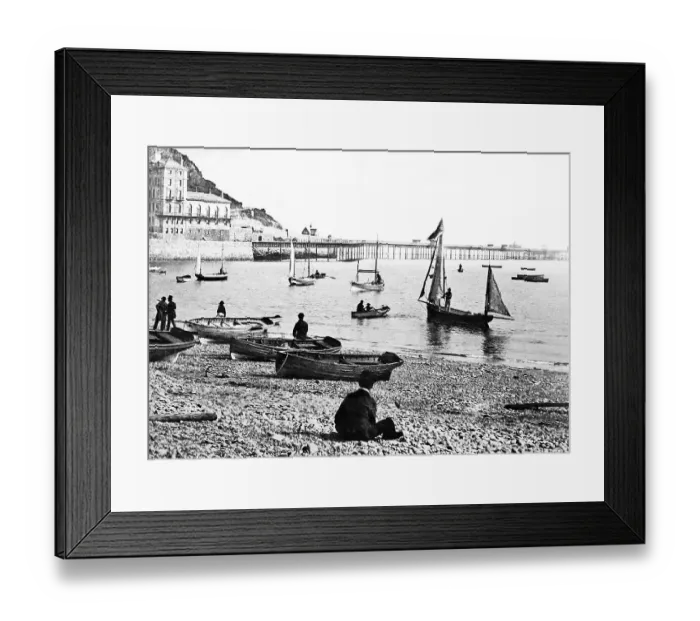 Framed Print : Llandudno, Wales - hand coloured photo - Victorian period Framed Print : Llandudno, Wales - hand coloured photo - Victorian period