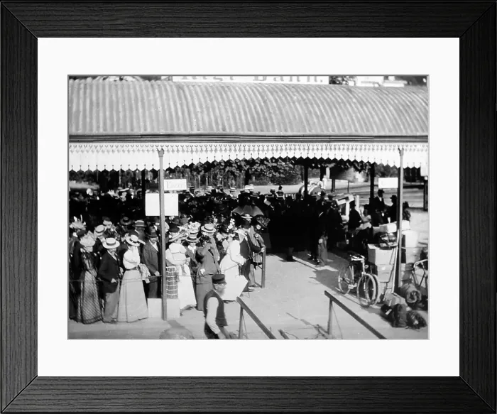 Framed Print : Rigi Railway Station, Switzerland - early 1900s Framed Print : Rigi Railway Station, Switzerland - early 1900s