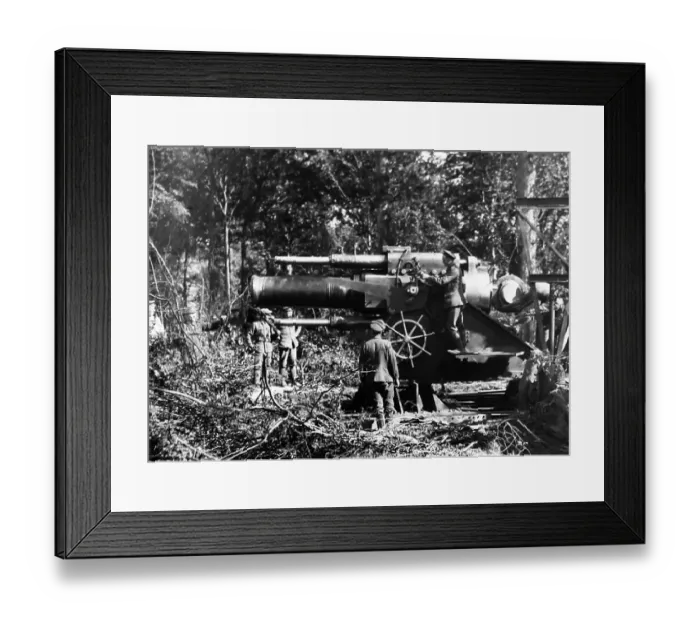 Framed Print : WW1 - Battle of Albert, France - 15 inch Howitzer Framed Print : WW1 - Battle of Albert, France - 15 inch Howitzer