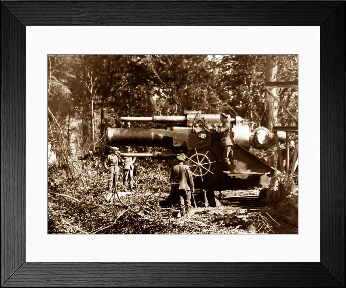Framed Print : Battle of Albert, 15 inch Howitzer, 1st July 1916 Framed Print : Battle of Albert, 15 inch Howitzer, 1st July 1916