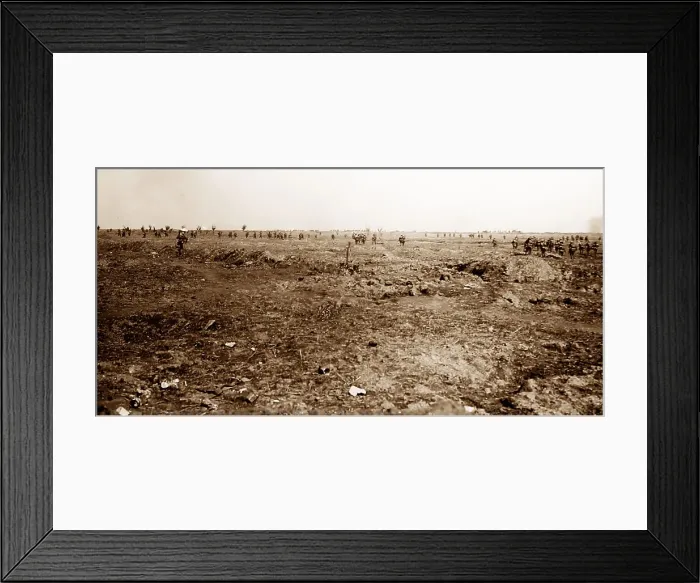 Framed Print : Battle of Ginchy, troops moving to attack near Framed Print : Battle of Ginchy, troops moving to attack near