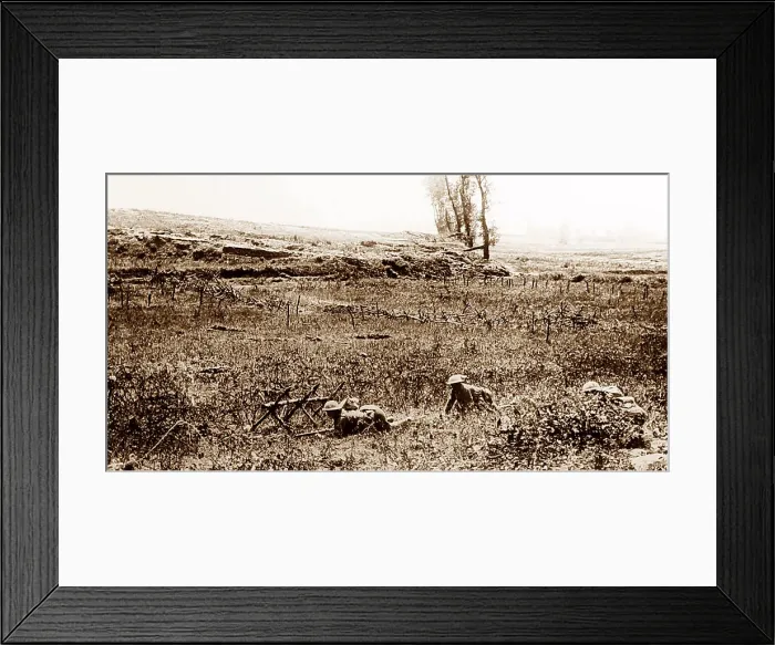 Framed Print : Battle of Albert, British troops approaching German Framed Print : Battle of Albert, British troops approaching German